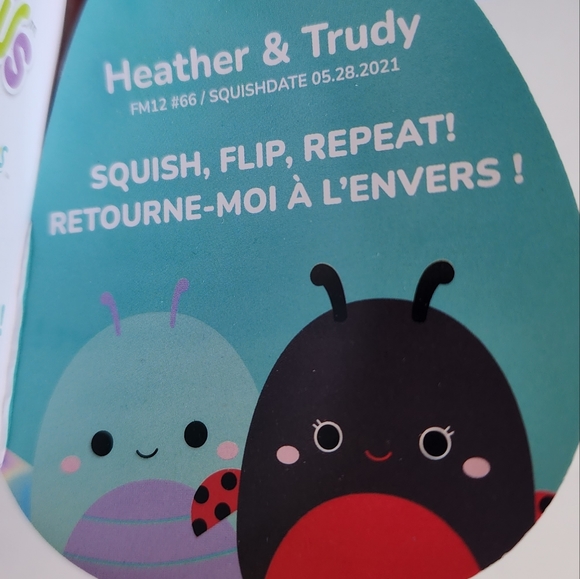 HEATHER 🔄 TRUDY 🪰🐞Dragonfly & Lady Bug Large FlipAMallow Squishmallow ☆》NWT《☆ - Picture 6 of 11